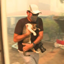 Yangında mahsur kalan kedi kurtarıldı