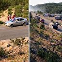 Yangın bölgesinde önlem alınmadığını söyleyen kadını o sırada çekim yapan vatandaş yalanladı