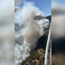 Köyceğiz'de devam eden orman yangınına havadan ve karadan müdahale sürüyor