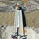 Bozkurt ilçesinde kurulan seyyar köprüden geçişler başladı