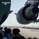 Afganistan'dan kaçmak için ABD kargo uçağına tutunanların kendi çektikleri görüntüler ortaya çıktı