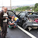TEM’de 9 araç birbirine girdi İstanbul istikameti trafiğe kapandı: 4 yaralı