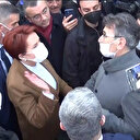 İYİ Parti'liler Meral Akşener'e soru sormak isteyen vatandaşı parmak sallayarak alandan kovdu