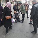 Gaziantep'te engelli gibi davranan dilenci zabıtayı görünce ayağa kalktı