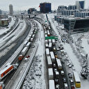 TEM İSTOÇ mevkiinde mahsur kalan yüzlerce araç havadan fotoğraflandı