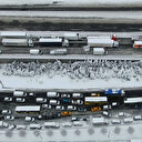 TEM İSTOÇ mevkiinde mahsur kalan yüzlerce araç havadan fotoğraflandı