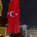 BAE Cumhurbaşkanı Erdoğan'ın ziyaretine hazır: Kırmızı beyaza bürünen Burj Khalifa'da İstiklal Marşı okundu