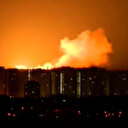 Kiev yakınında korkutan patlama: Alevler gökyüzünü aydınlattı