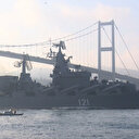 Rusya'nın batan amiral gemisi Boğaz'dan geçerken görüntülenmişti