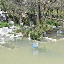 Mezarlığı su bastı: Bayram öncesi mahalleliyi kahreden manzara