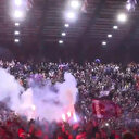 Trabzon'da gol sonrası yer yerinden oynadı