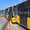 Ümraniye'de 3 İETT otobüsü zincirleme kaza yaptı