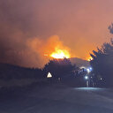 KKTC'de yangın bölgesinde başlayan sağanak alevleri söndürdü