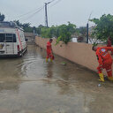 Silivri'de rögar taştı üç daireyi su bastı