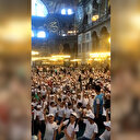 Binlerce çocuk Ayasofya-i Kebir Cami-i Şerifi'nde hep bir ağızdan tekbirler getirdi