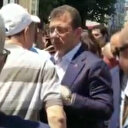 İmamoğlu'na protesto gerginliği: Ortalık karıştı üç kişi gözaltına alındı