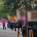 İsveç'te terör örgütü YPG/PKK yandaşları paçavralarla gösteri yaptı