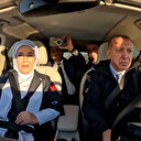 Cumhurbaşkanı Erdoğan banttan inen ilk TOGG ile sürüş yaptı