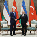 Cumhurbaşkanı Erdoğan Özbek mevkidaşı Mirziyoyev ile bir araya geldi