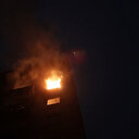 Ukrayna'nın Bahmut kentinde Rus saldırıları sonucu yangın çıktı