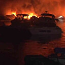 Bostancı sahilde korkutan yangın: Altı tekne küle döndü