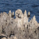 Van Gölü'nde sular çekildi: Su altı peribacaları ortaya çıktı