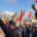 Paris saldırısında ölenlere PKK paçavralarıyla cenaze töreni