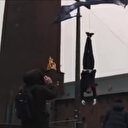 Stockholm’da PKK alçaklığı: Erdoğan’ın maketini astılar