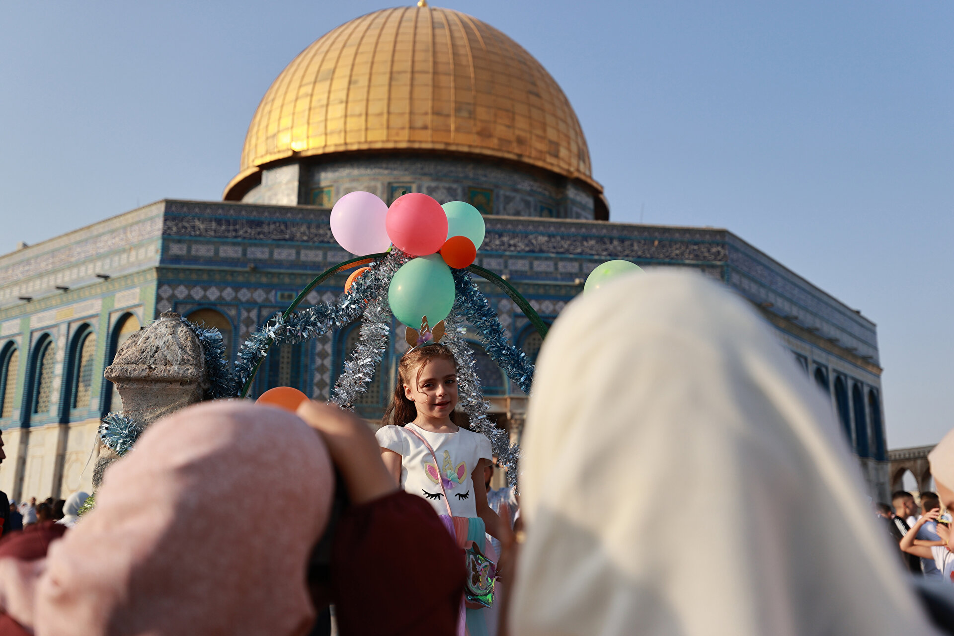 Palestinians celebrate Eid al-Adha at Masjid al-Aqsa in Jerusalem