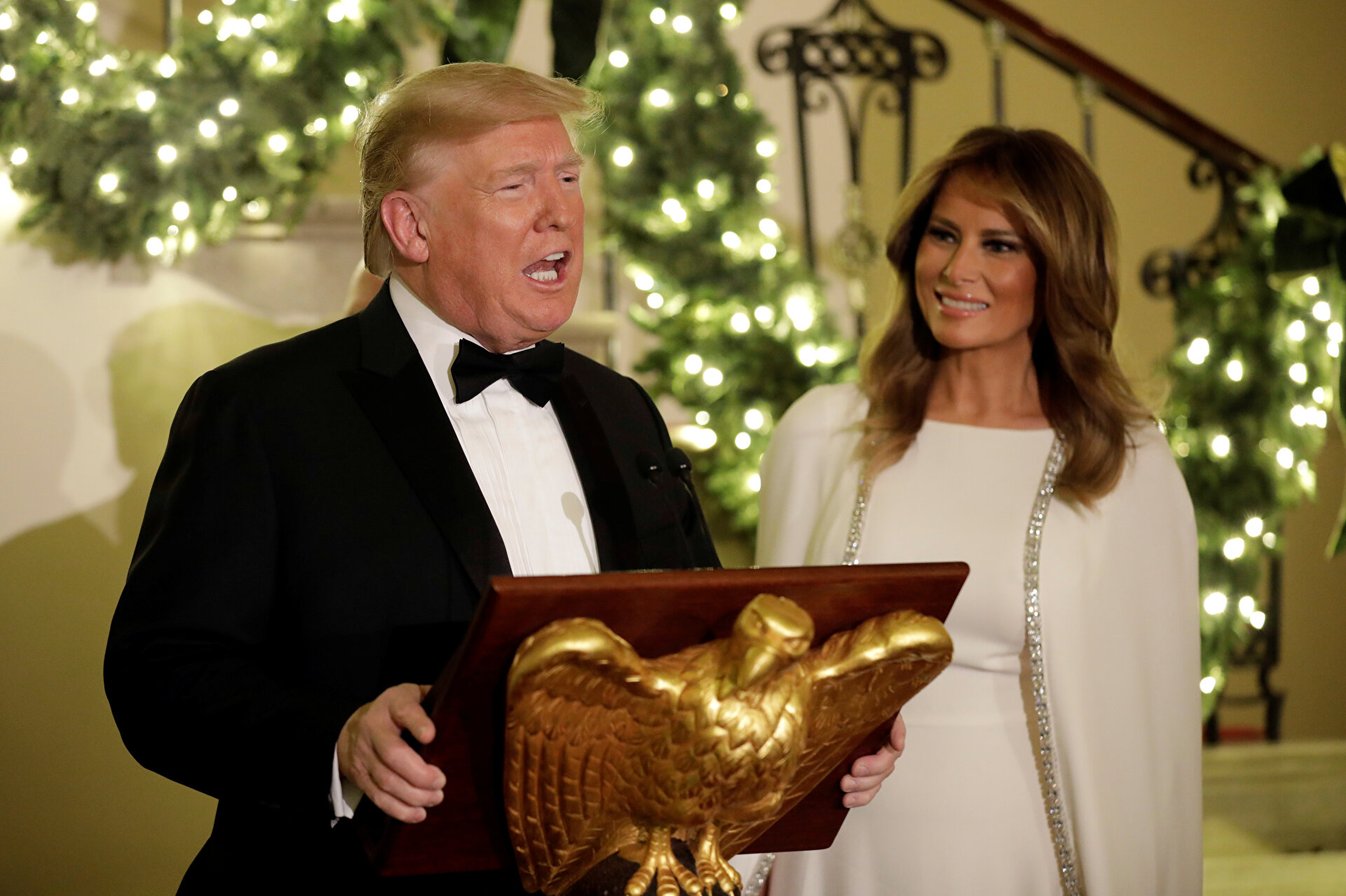 US President Donald Trump and First Lady Melania Trump at the Congressional Ball in Washington
