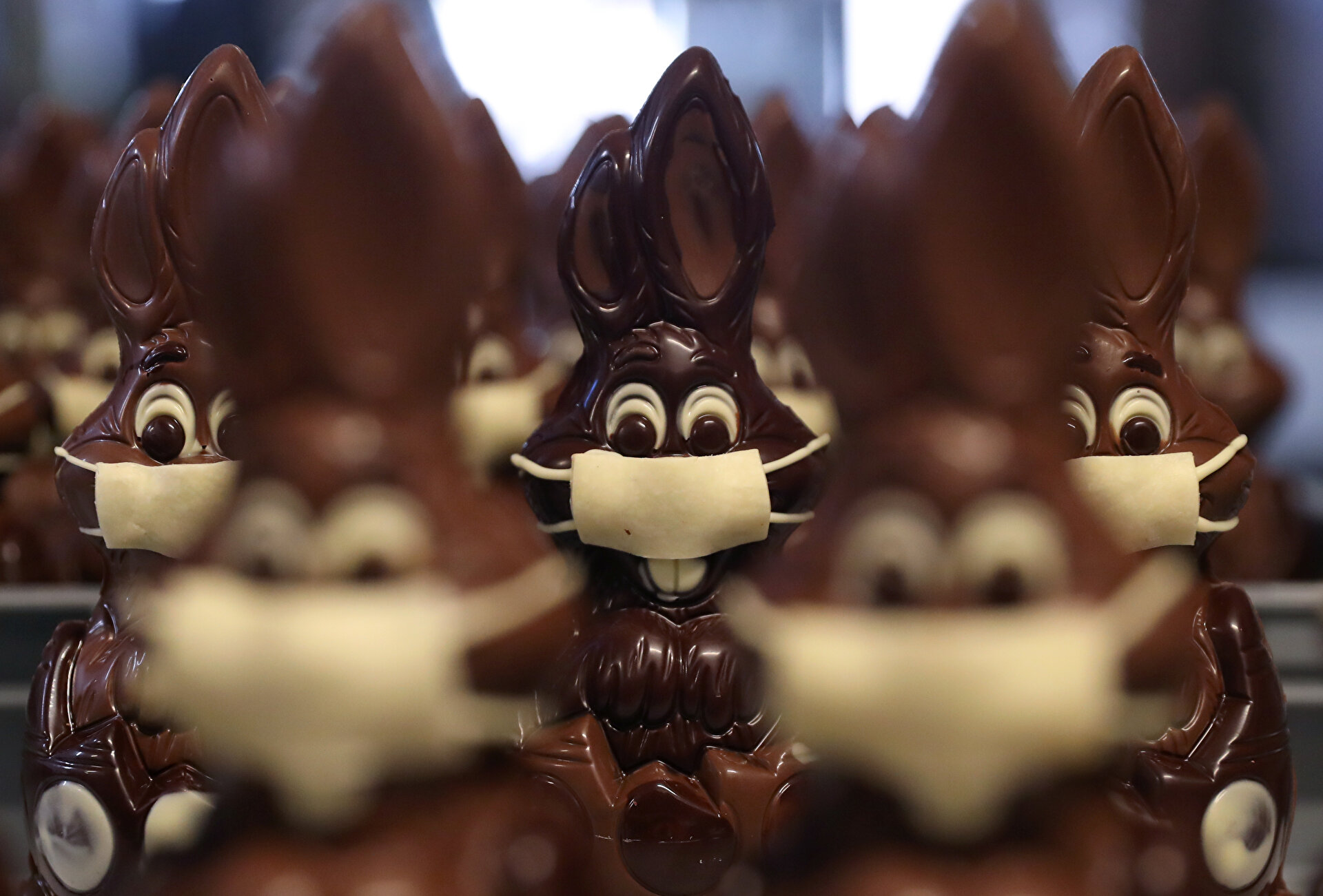 Not Just People Chocolate Easter Bunnies Need To Wear Masks In Belgium Too