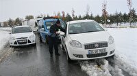 Zabıta yolda kalanlara kumanya dağıttı