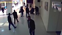 Hastanede güvenlik görevlisine şiddet kamerada