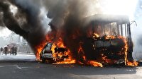 Bangladeş'te otobüs ateşe verildi: 4 ölü
