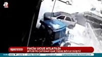 Kar yığınından böyle kaçtılar