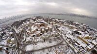 Karlı İstanbul havadan böyle görüntülendi