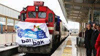 'Barış Treni' Sivas Garı'nda mola verdi