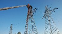 Yüksek gerilim hattı direğinde can pazarı