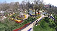 İstanbul lalelerinin havadan görüntüsü