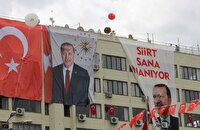 Siirt'te dikkat çeken Erdoğan pankartı