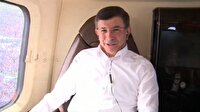 Başbakan Davutoğlu helikopterden meydana seslendi