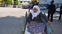 Oy kullanmaya el arabasıyla geldi
