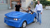 Harçlıklarıyla elektrikli otomobil ürettiler