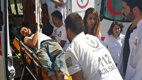 Koluna demir korkuluk saplandı