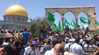 Katil İsrail Mescid-i Aksa'da protesto edildi