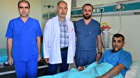 Omuzdan alınan dokuyla çene yaptılar