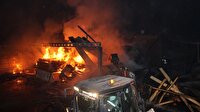 Denizli'de kereste fabrikasında korkutan yangın