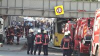 Üst geçide çarpan İETT otobüsünde patlama!