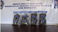 Ormanlık alanda 4 poşet esrar bulundu