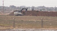 Suriye sınırında hendek kazma çalışmaları sürüyor